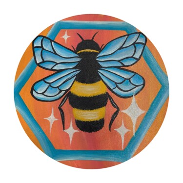The groovy bee Digital Arts titled "The groovy bee" by Tawnie Martinez (Earthjem), Original Artwork, Digital Painting