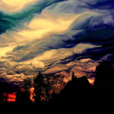 Painting titled "Sky 8" by Jason Stillman, Original Artwork, Oil