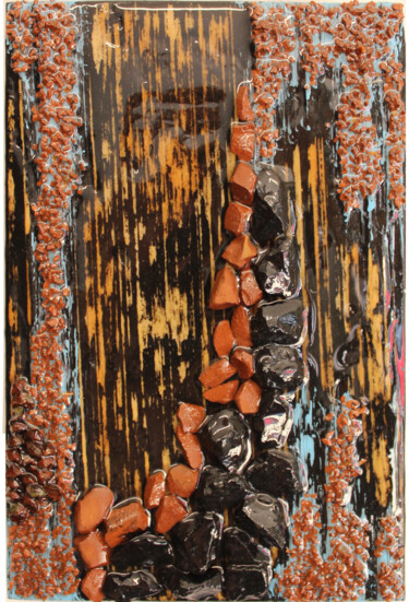 Schilderij getiteld "Little Abstract 1.9" door Adrien Réaucreux, Origineel Kunstwerk, Hars