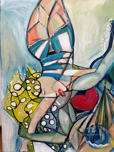 Peinture intitulée "Rattrape moi si tu…" par Kamspaint, Œuvre d'art originale, Acrylique