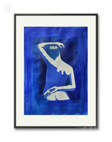 绘画 标题为“Serie bleu” 由Franck Rozet, 原创艺术品, 丙烯 安装在木质担架架上