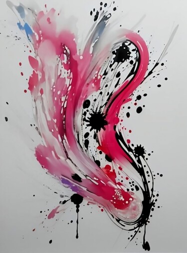 数字艺术 标题为“Colorful Splash3” 由Miguel Marques, 原创艺术品, AI生成的图像