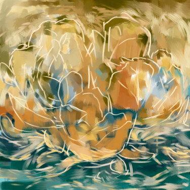 Digitale Kunst getiteld "Blossomed" door Tat Ana Konyseva, Origineel Kunstwerk, Acryl