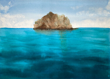 绘画 标题为“Adalar Rock” 由Hanna Kopylova, 原创艺术品, 水彩