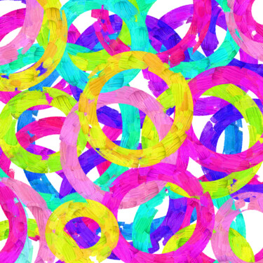 Impressionism. Colorful Circles - Print 印花与版画 标题为“Impressionism. Colo…” 由Vafa Majidli, 原创艺术品, 数字打印