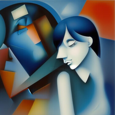 Digital Arts titled "Mournig" by Mariacristina Valletti, Original Artwork, AI generated image
