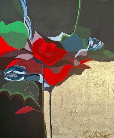 제목이 "Roses rouges"인 미술작품 Marie-Laure D'Orso로, 원작, 아크릴