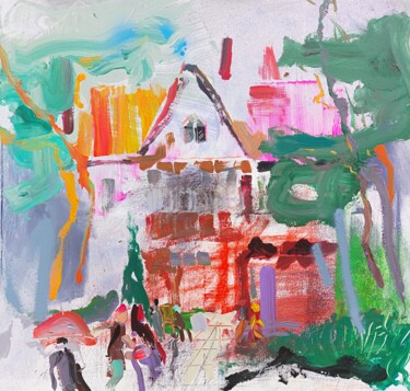 Malerei mit dem Titel "Seaside Story.  Jur…" von Ilgvars Zalans, Original-Kunstwerk, Acryl Auf Keilrahmen aus Holz montiert