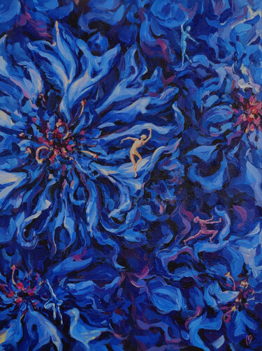 Blooming movement inside #2 Malerei mit dem Titel "Blooming movement i…" von Anna Lazar, Original-Kunstwerk, Acryl