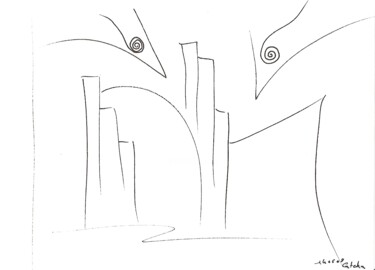图画 标题为“" Regards "Catcha 1…” 由Catcha Créations Pyrénées, 原创艺术品, 标记