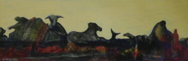 Painting titled "Après la tempête" by Michel Schreyer, Original Artwork, Acrylic Mounted on Wood Stretcher frame