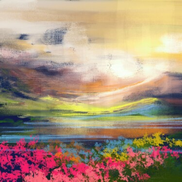 数字艺术 标题为“Sunshine seascape v…” 由Marine K. Colibri, 原创艺术品, 数字油画