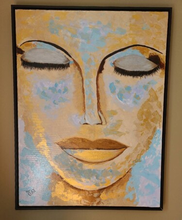 Peinture intitulée "Sérénité" par Monique Guay, Œuvre d'art originale, Acrylique Monté sur Châssis en bois