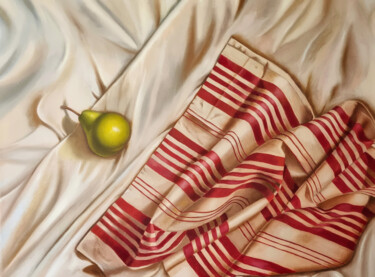 Painting titled "The Pear" by Priyanka Singh, Original Artwork, Oil