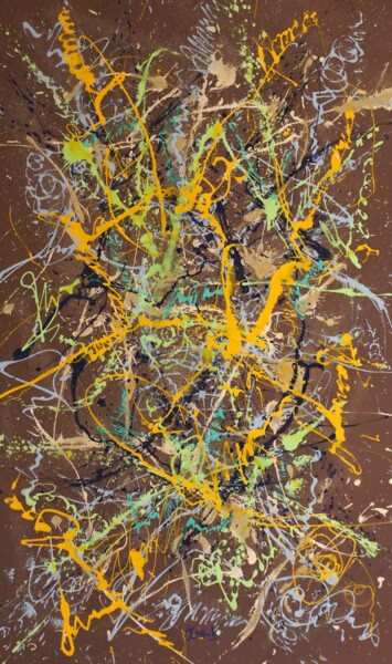 Peinture intitulée "N° 20.65 Au delà de…" par Isa-L, Œuvre d'art originale, Acrylique Monté sur Châssis en bois