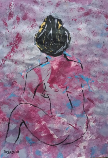 Painting titled "Pascaline en dos nu" by Roberto Urbano, Original Artwork, Acrylic