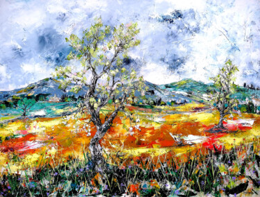 Peinture intitulée "Le temps est à l'or…" par Jean-Pierre Borderie, Œuvre d'art originale, Acrylique