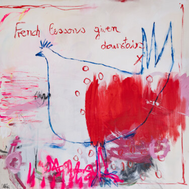 Painting titled "le coq" by Christiane Lohrig, Original Artwork, Acrylic