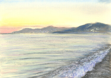 Рисунок под названием "Sea №37(Pastel)" - Elena Petrova, Подлинное произведение искусства, Пастель
