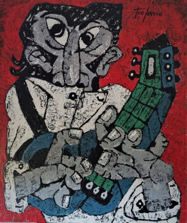 绘画 标题为“GUITARRA GITANA FLA…” 由Francisco Garcia Verdugo, 原创艺术品, 丙烯 安装在木质担架架上