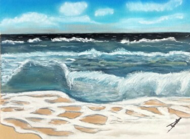 Peinture intitulée "Marine 1" par Anne Degremont, Œuvre d'art originale, Pastel