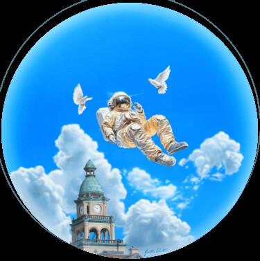 绘画 标题为“Dream O'Clock” 由Jonathan Cloutier, 原创艺术品, 油