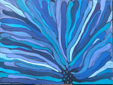 Peinture intitulée "Douceurs des bleus" par Nicole Lambert, Œuvre d'art originale, Acrylique