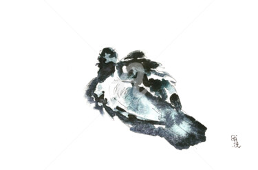 Baggers 3 (original)(Jacksonville, Oregon,USA) 绘画 标题为“Baggers 3 (original…” 由Elodie M. Richard, 原创艺术品, 水彩