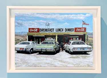 Peinture intitulée "Breakfast in America" par Franck Lloberes, Œuvre d'art originale, Acrylique Monté sur Châssis en bois