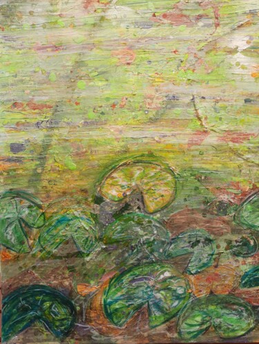 绘画 标题为“jardin aquatique” 由Nadine Flicourt (nafli), 原创艺术品, 丙烯