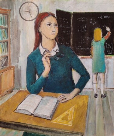 Peinture intitulée "The New Math" par Richard Cress, Œuvre d'art originale, Huile