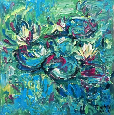 Monet's garden 1 Peinture intitulée "Monet's garden 1" par Anh Tuan Le, Œuvre d'art originale, Acrylique