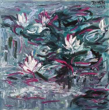 Monet's garden 2 Peinture intitulée "Monet's garden 2" par Anh Tuan Le, Œuvre d'art originale, Acrylique