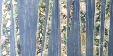 Painting titled "In the Heart of for…" by Sylvie Oliveri, Original Artwork, Acrylic Mounted on Wood Stretcher frame