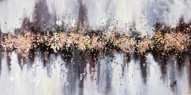 Painting titled "Abstract Symphony.…" by Annet Loginova, Original Artwork, Oil Mounted on Wood Stretcher frame