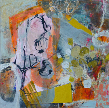 Painting titled "Il Pomodoro" by Marilena Zahiu, Original Artwork, Acrylic Mounted on Wood Panel