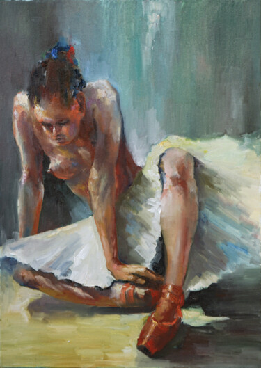 Schilderij getiteld "ballet 030" door Pavel Filin, Origineel Kunstwerk, Olie Gemonteerd op Frame voor houten brancard