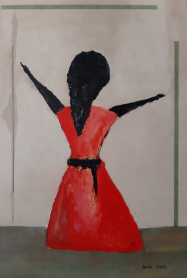 绘画 标题为“Danseuse 2” 由André Roeser, 原创艺术品, 丙烯 安装在木质担架架上