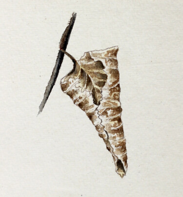 Painting titled "Aquarell Hainbuche…" by Judit Fortelny, Original Artwork, Watercolor