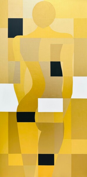 Painting titled "The enigmatic silho…" by Nadine Hardy, Original Artwork, Acrylic