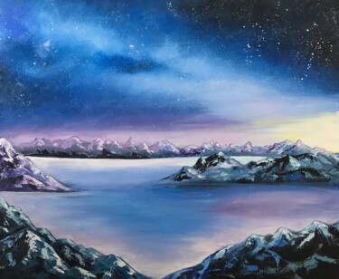 "SPACE RHAPSODY 8" başlıklı Tablo Olha Karavayeva tarafından, Orijinal sanat, Petrol