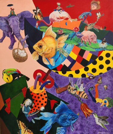 Pittura intitolato "longed dream" da Orestes Barrios Maranon, Opera d'arte originale, Acrilico