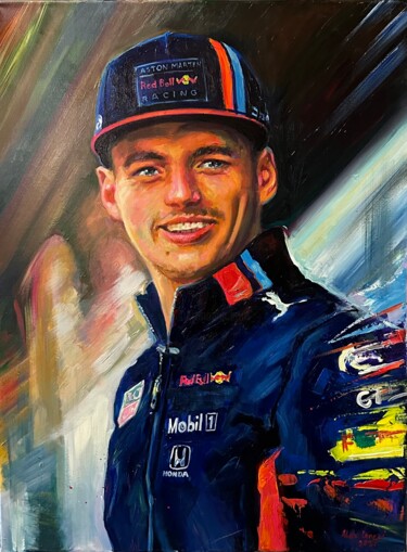 绘画 标题为“Max Verstappen nr.5” 由Alex Loreci, 原创艺术品, 丙烯