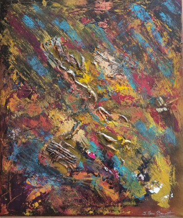 Schilderij getiteld "Couleurs rouille" door Jean Marc Brunet, Origineel Kunstwerk, Acryl