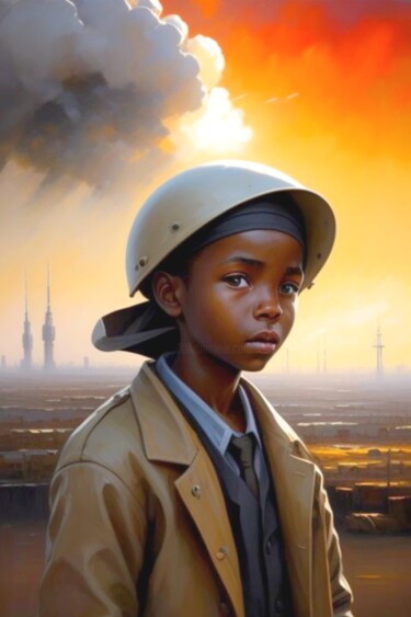 数字艺术 标题为“AFRICAN CHILD SOLDI…” 由Otis Porritt, 原创艺术品, 2D数字工作
