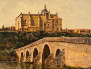 PUENTE VIEJO Pintura titulada "PUENTE VIEJO" por Eduardo Carpintero García, Obra de arte original, Oleo