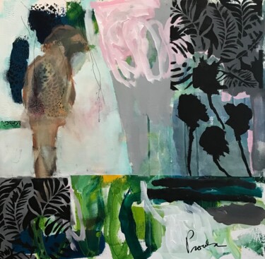 Peinture intitulée ""Oiseau du paradis"!" par Johanne Proulx, Œuvre d'art originale, Acrylique