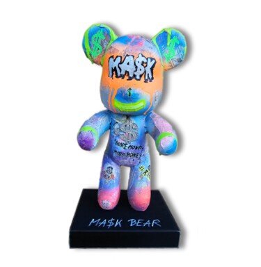 Exclusive MA$K Bear Comic Pop Art Skulptur für Sammler 雕塑 标题为“Exclusive MA$K Bear…” 由Ma$K, 原创艺术品, 丙烯