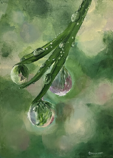 Painting titled "Tendresse du matin" by Oleksandra Horscroft, Original Artwork, Acrylic