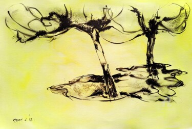 绘画 标题为“Shadows in the summ…” 由Alfred Freddy Krupa, 原创艺术品, 墨
